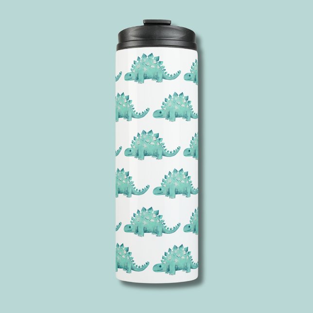 Bouteilles Isothermes Motif de stégosaure de dinosaure mignon (Stegosaurus dinosaur patterned thermal drinks tumbler)