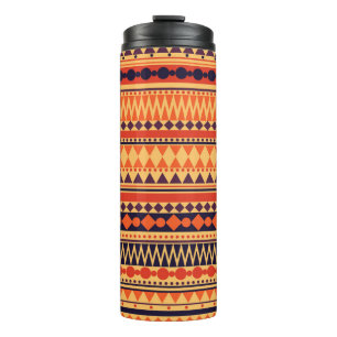 Bouteilles Isothermes Motif de texture tribale vintage et transparente.