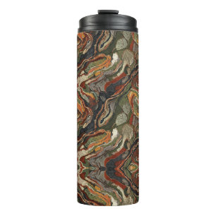 Bouteilles Isothermes Motif de tourbillon de tons de terre abstraits