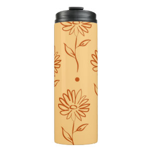 Bouteilles Isothermes Motif de tournesol couleur Butterscotch
