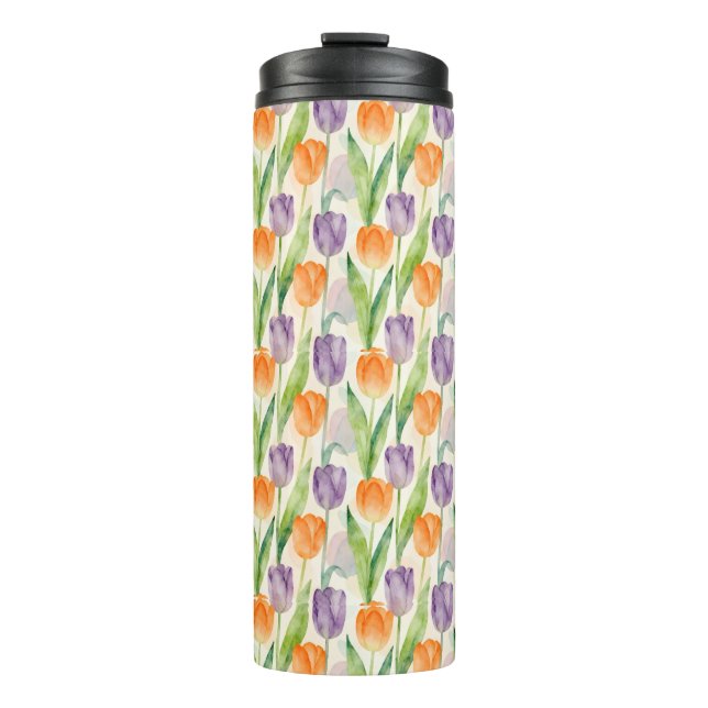 Bouteilles Isothermes Motif de tulipe coloré (Devant)