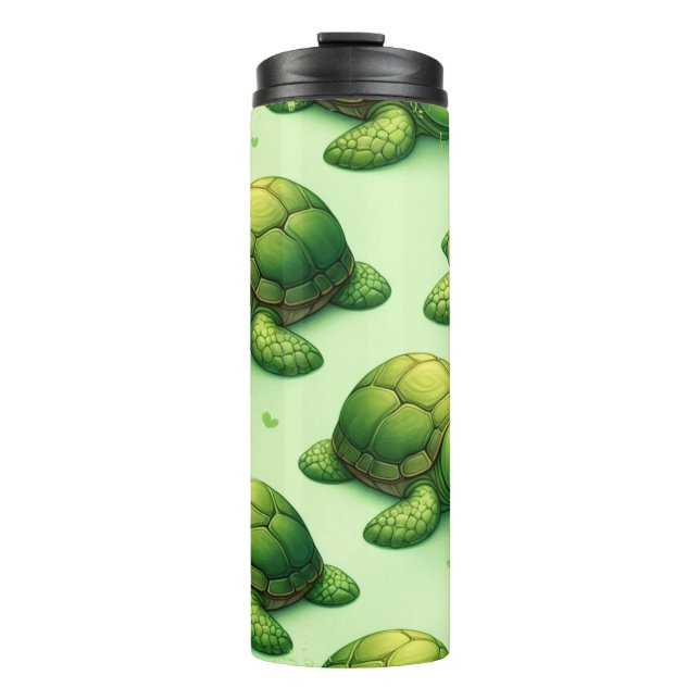 Bouteilles Isothermes Motif de Turtles joyeux (Devant)