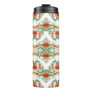 Bouteilles Isothermes Motif décoratif sans couture avec flux rouge styli
