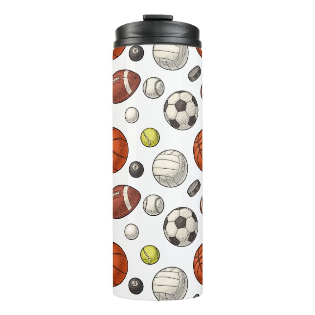 Bouteilles Isothermes Motif d'équipements sportifs (Devant)