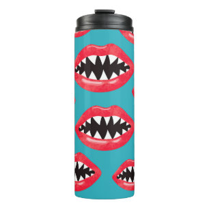 Bouteilles Isothermes Motif des lèvres rouges des dents de requin
