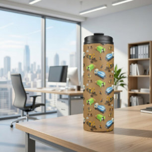 Bouteilles Isothermes Motif des véhicules de construction et des travail
