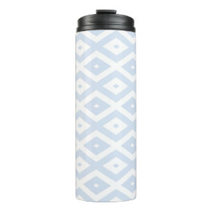 Bouteilles Isothermes Motif diamant bleu pâle et blanc