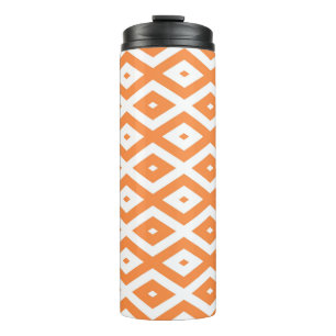 Bouteilles Isothermes Motif diamant orange et blanc