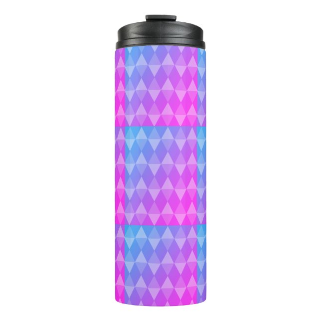 Bouteilles Isothermes Motif diamant rose, violet, bleu (Devant)