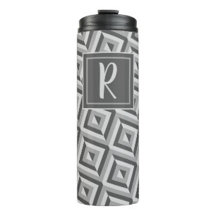 Bouteilles Isothermes Motif diamant trois tons gris Monogram