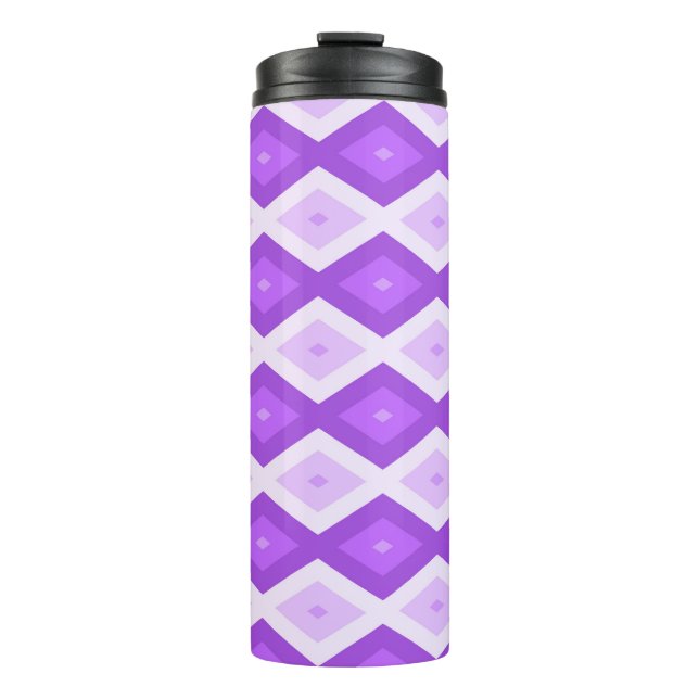 Bouteilles Isothermes Motif diamant violet clair (Devant)