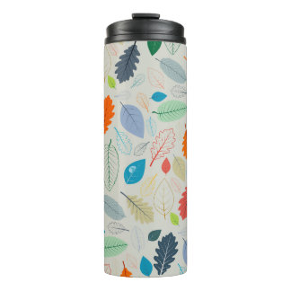 Bouteilles Isothermes Motif d'illustration Feuilles d'automne vintage