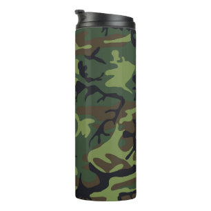Bouteilles Isothermes Motif du Camouflage Vert, Motif militaire, Armée