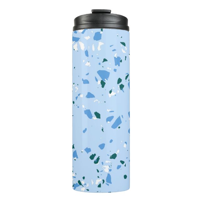 Bouteilles Isothermes Motif du Terrazzo Bleu (Devant)