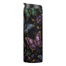 Motif élégant de papillon sombre