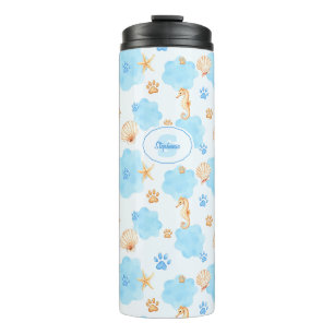 Bouteilles Isothermes Motif Empreinte de patte d'inspiration océanique a