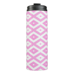 Bouteilles Isothermes Motif en diamant rose et blanc