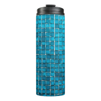 Bouteilles Isothermes Motif en mosaïque bleue