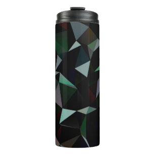 Bouteilles Isothermes Motif en mosaïque triangle noir foncé. illu géomét