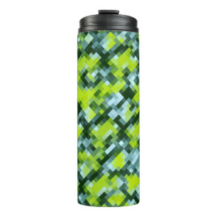 Bouteilles Isothermes Motif en mosaïque Turquoise jaune vert