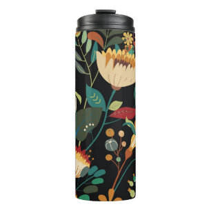 Bouteilles Isothermes Motif en textile floral sans couture. Imaginaire f