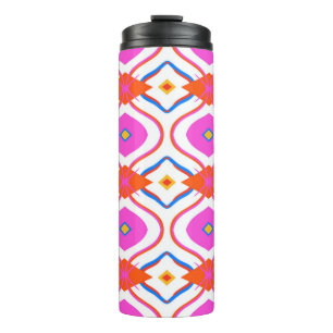 Bouteilles Isothermes Motif ethnique de couleur rose vif avec arabe, T