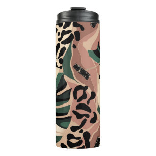 Bouteilles Isothermes Motif exotique moderne avec peau de léopard. Cré