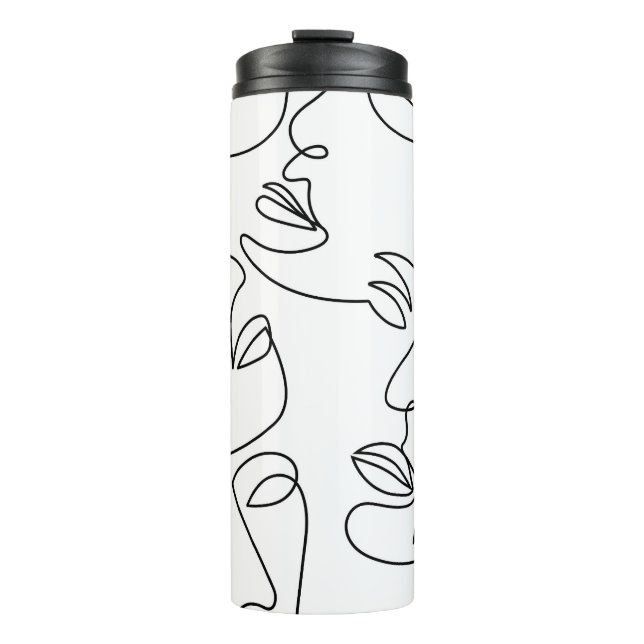 Bouteilles Isothermes Motif face Abstrait d'une ligne (Devant)