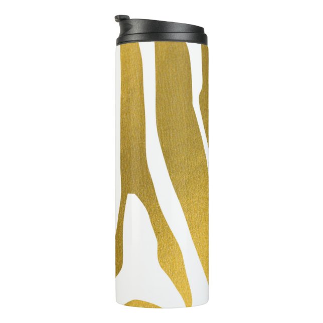 Bouteilles Isothermes Motif Faux Gold Zebra Print Stripes (Tourné sur la droite)