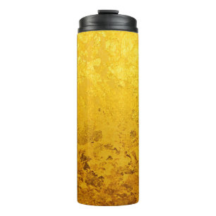Bouteilles Isothermes Motif FEUILLE D'OR PURE + votre texte / photo