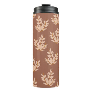 Bouteilles Isothermes Motif feuille ligne Vintage Feuille Brown