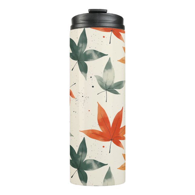 Bouteilles Isothermes Motif Feuilles d'automne (Devant)