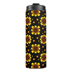 Bouteilles Isothermes Motif Fleur de Pâquerette Groovy Années 70