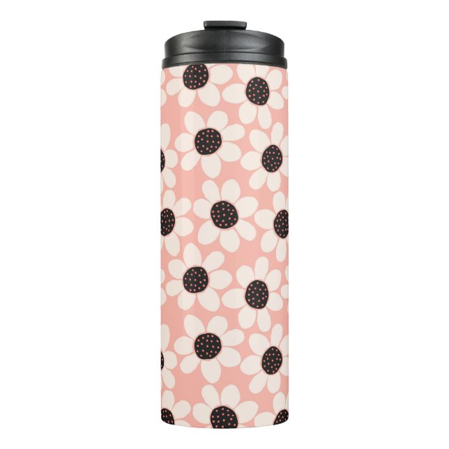Bouteilles Isothermes Motif Fleur Rose Cute (Devant)