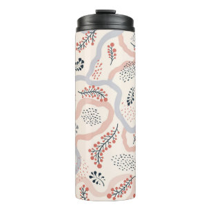 Bouteilles Isothermes Motif floral artistique, décoration d'automne orne