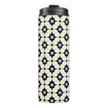 Motif floral avec fleur blanche et jaune