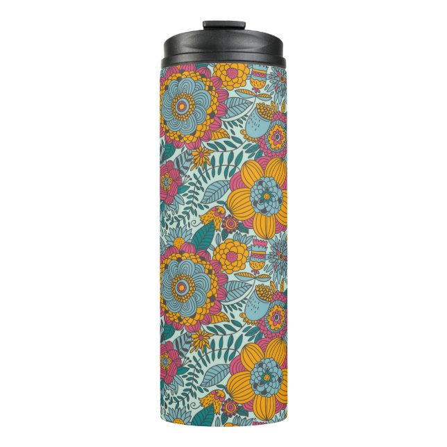 Bouteilles Isothermes Motif floral coloré (Devant)