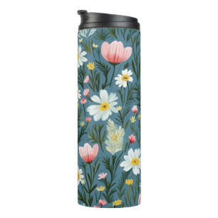 Bouteilles Isothermes Motif floral Cottagecore de prairie de fleurs sauv