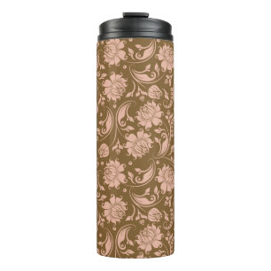 Bouteilles Isothermes Motif floral de rose et de brun