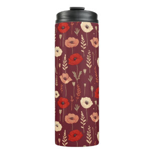 Bouteilles Isothermes Motif floral du pavot