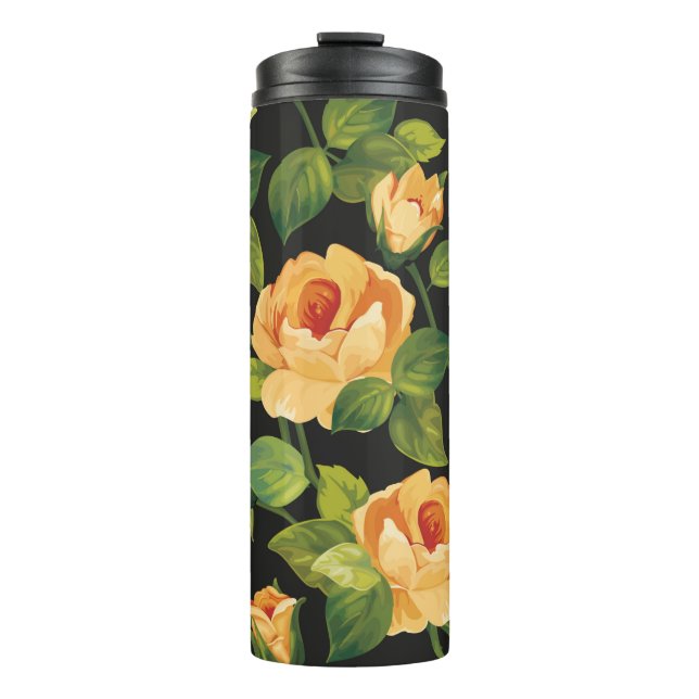 Bouteilles Isothermes Motif floral incomparable avec de beaux roses (Devant)