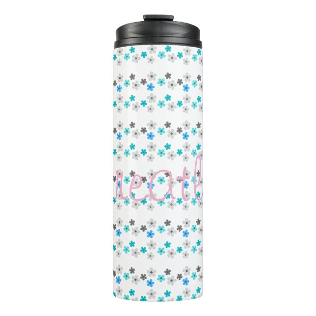 Bouteilles Isothermes Motif floral moderne rustique (Devant)