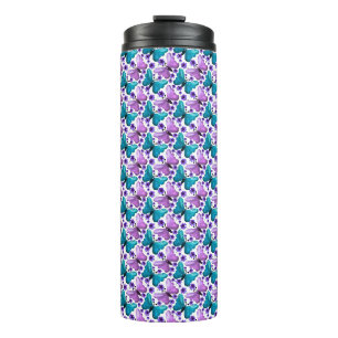 Bouteilles Isothermes Motif floral papillon violet cyan