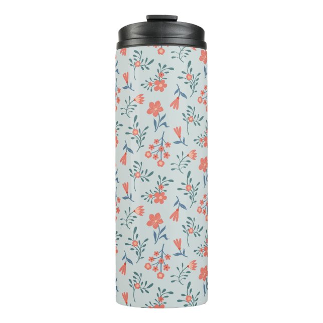 Bouteilles Isothermes Motif floral Prairie de corail (Devant)