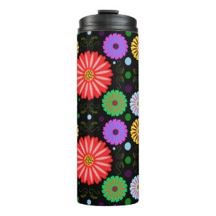 Bouteilles Isothermes Motif floral rétro lumineux d'art folklorique colo