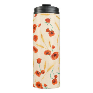 Bouteilles Isothermes Motif floral sauvage sans couture sur un arrière -