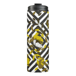 Bouteilles Isothermes Motif floral tendance. Motif sans soudure isolé.