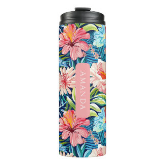 Bouteilles Isothermes Motif floral tropical botanique de fleurs d'été