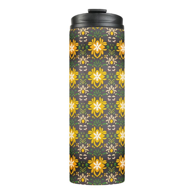 Bouteilles Isothermes Motif floral voyageant Thermal tumbler (Devant)