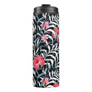 Bouteilles Isothermes Motif foncé avec fleurs